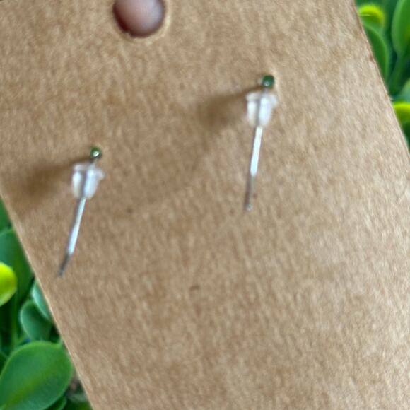 BOGO FREE VTG SILVER SQUARE DANGLE EARRINGS - Picture 3 of 4